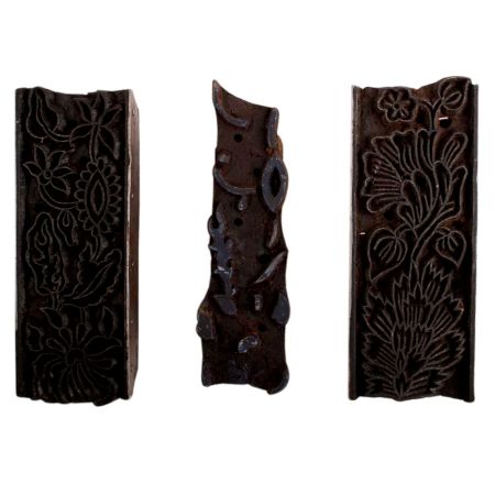 Set of 3 Piece New Wooden Printing Block